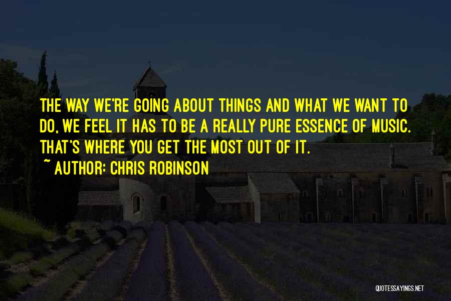 Things You Want Most Quotes By Chris Robinson