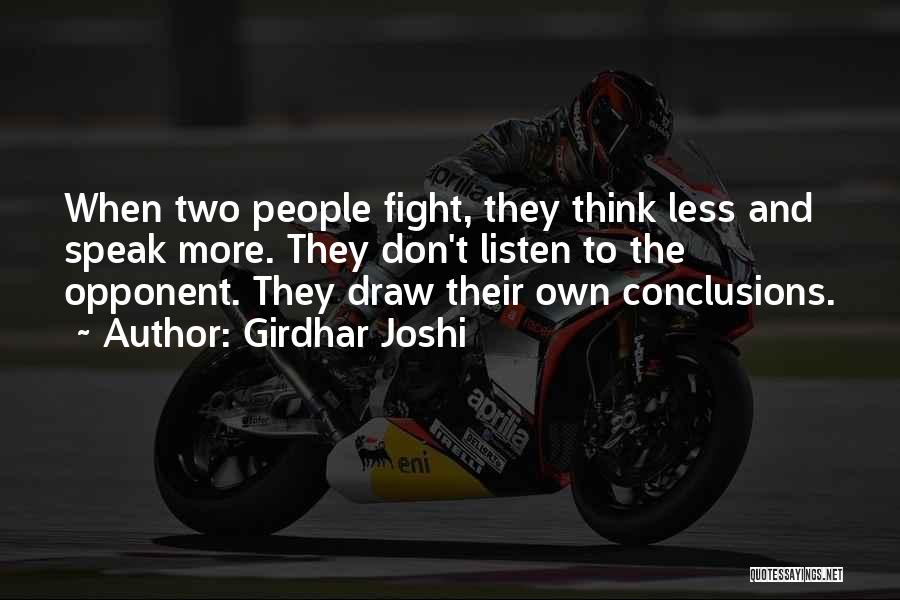 Think And Speak Quotes By Girdhar Joshi