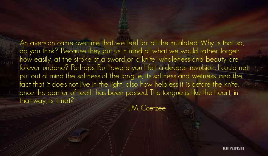 Think Its Over Quotes By J.M. Coetzee Think Its Over Quotes By J.M. Coetzee