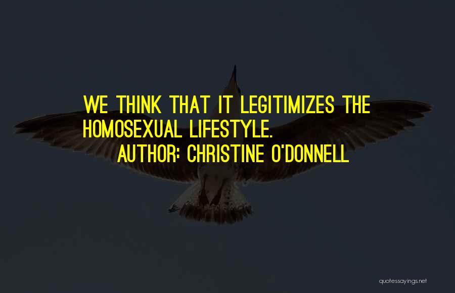 Think Quotes By Christine O'Donnell