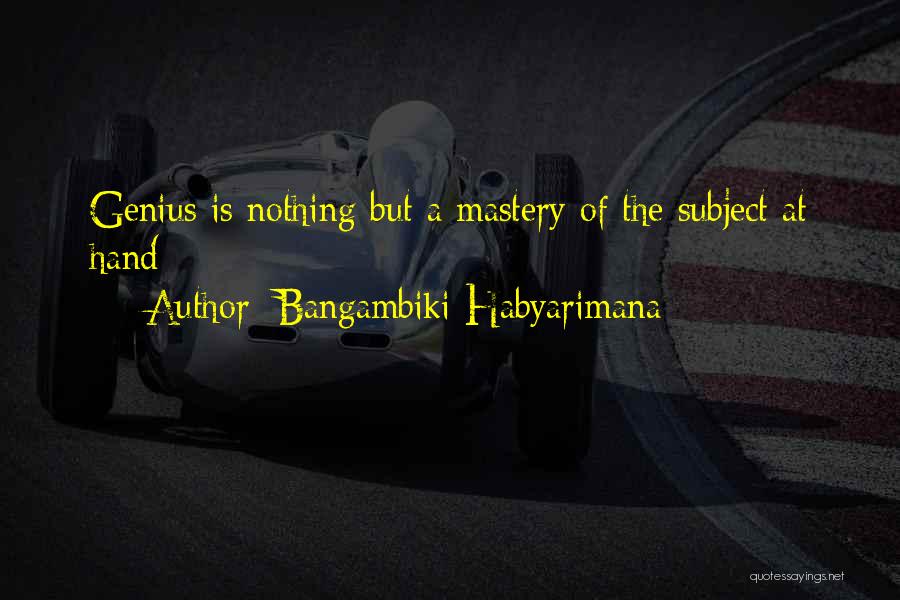 Thinkers Quotes By Bangambiki Habyarimana