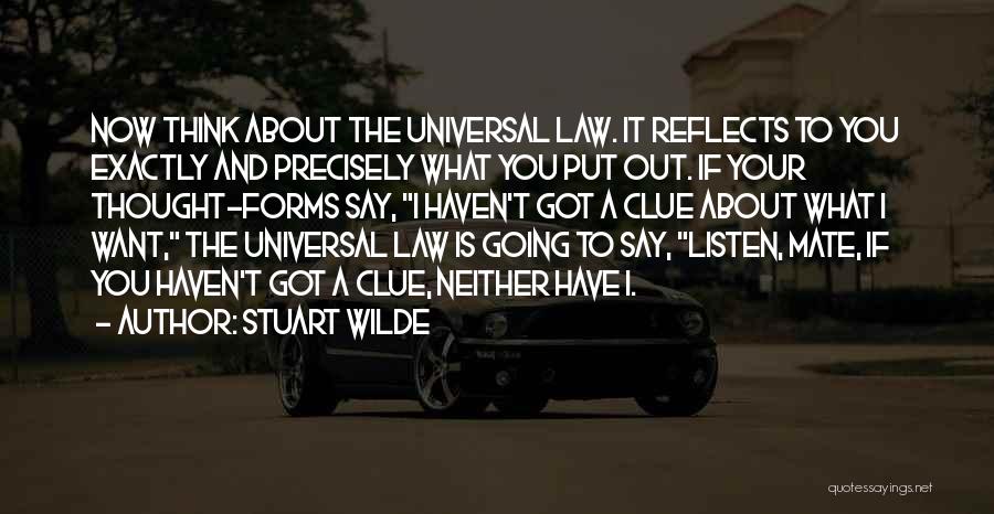 Thinking About What You Say Quotes By Stuart Wilde