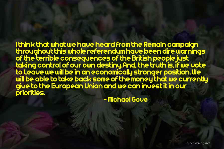 Thinking And Destiny Quotes By Michael Gove Thinking And Destiny Quotes By Michael Gove