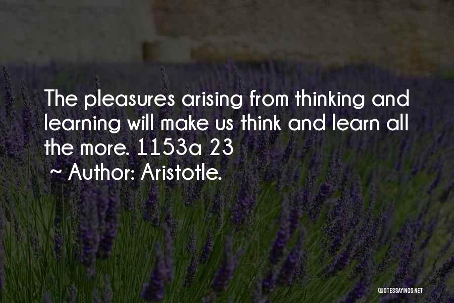 Thinking And Learning Quotes By Aristotle.