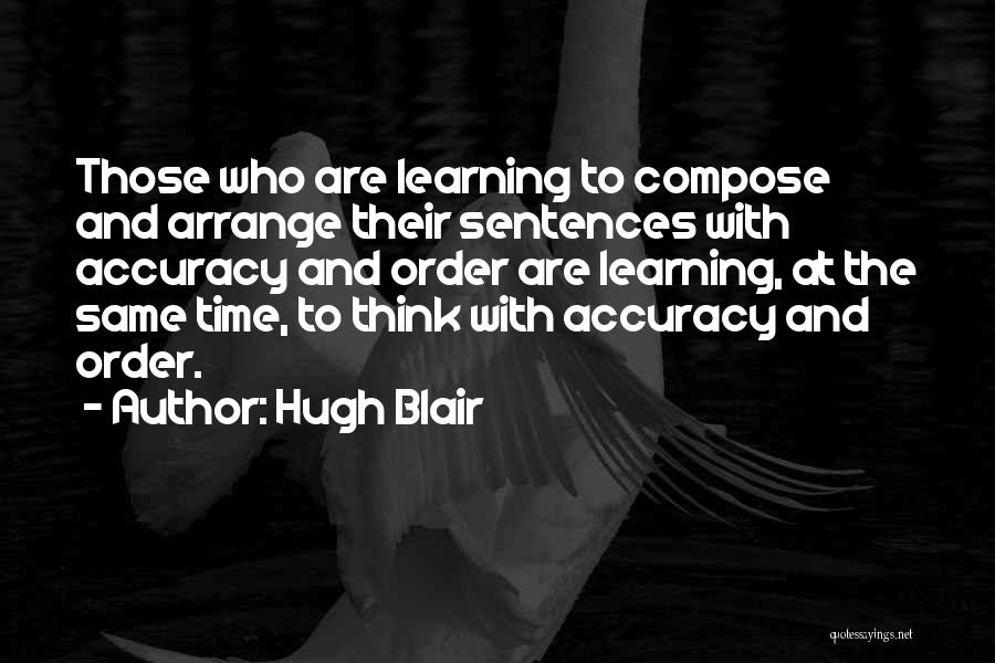 Thinking And Learning Quotes By Hugh Blair