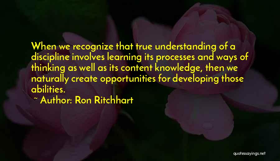 Thinking And Learning Quotes By Ron Ritchhart