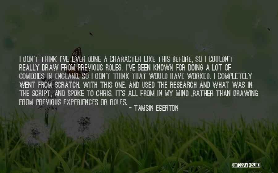 Thinking Before Doing Quotes By Tamsin Egerton