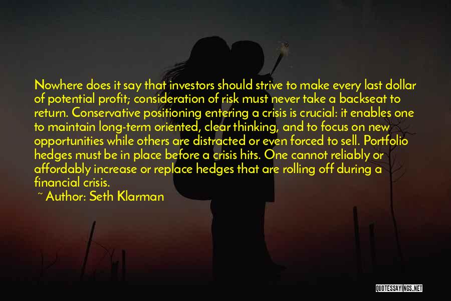 Thinking Before You Say Something Quotes By Seth Klarman