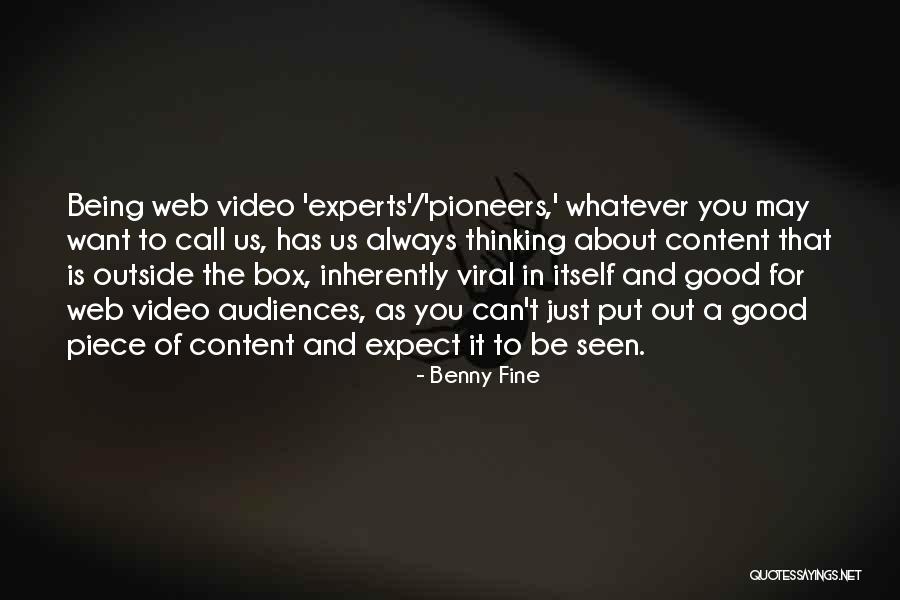Thinking Outside Box Quotes By Benny Fine Thinking Outside Box Quotes By Benny Fine