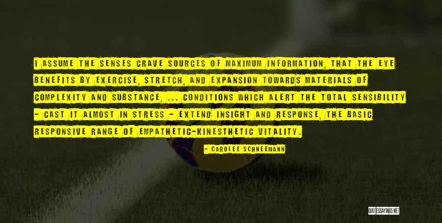 This Exercise Conditions Quotes By Carolee Schneemann This Exercise Conditions Quotes By Carolee Schneemann