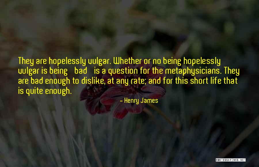 This Life Is Short Quotes By Henry James