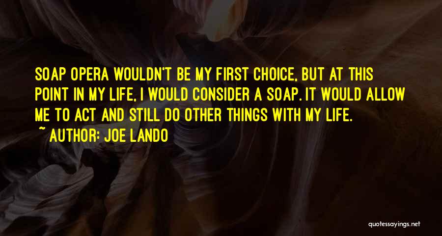 This Point In My Life Quotes By Joe Lando