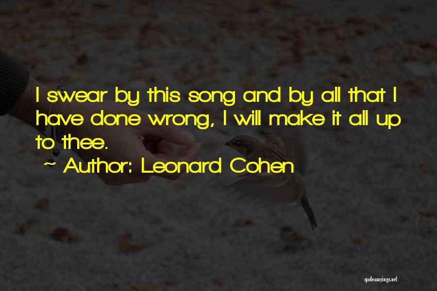 This Song Quotes By Leonard Cohen