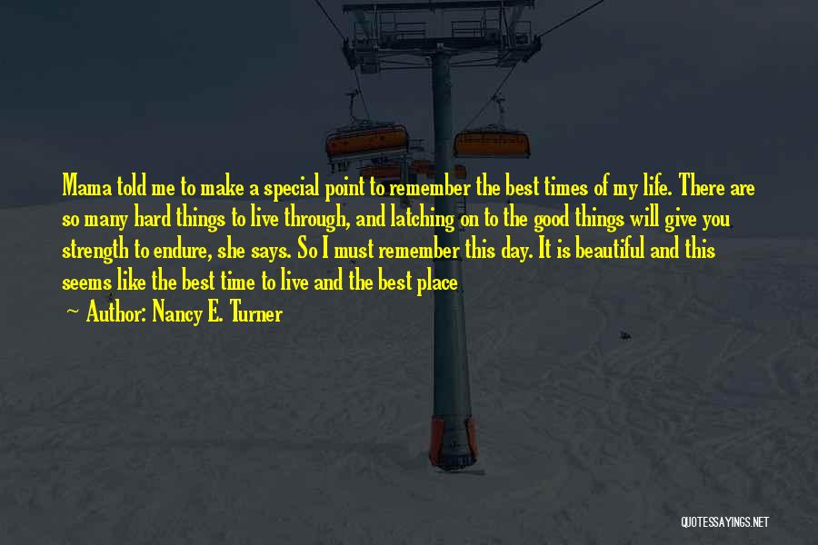 This Special Day Quotes By Nancy E. Turner