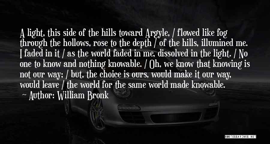 This World Is Not For Me Quotes By William Bronk