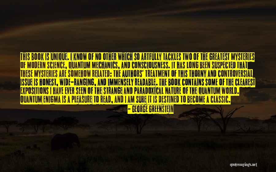 Thorny Quotes By George Greenstein Thorny Quotes By George Greenstein