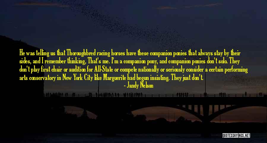 Thoroughbred Quotes By Jandy Nelson Thoroughbred Quotes By Jandy Nelson