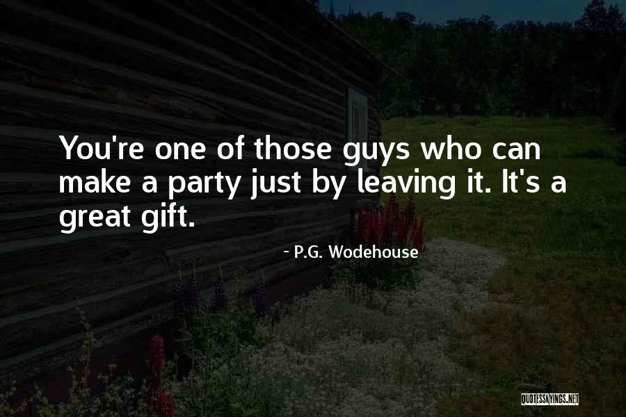 Those Guys Who Quotes By P.G. Wodehouse