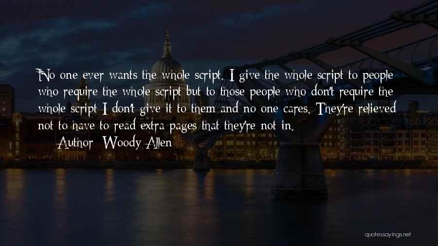 Those Who Don't Care Quotes By Woody Allen