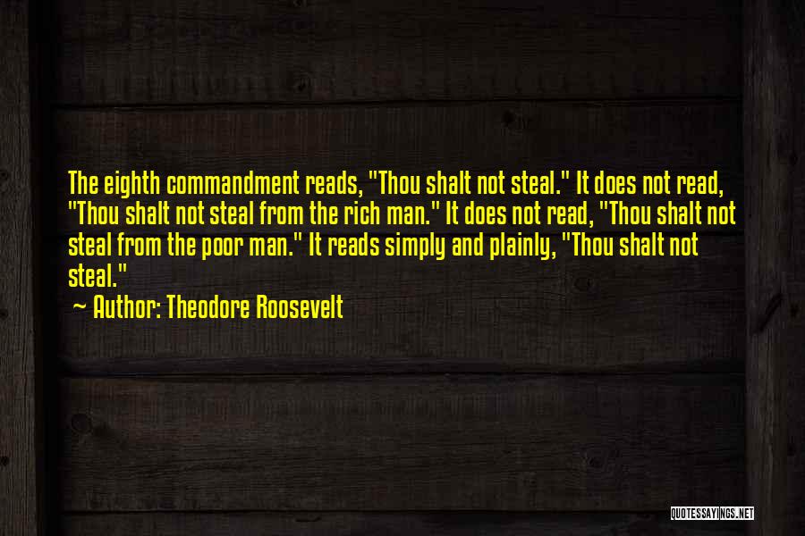 Thou Shalt Not Quotes By Theodore Roosevelt