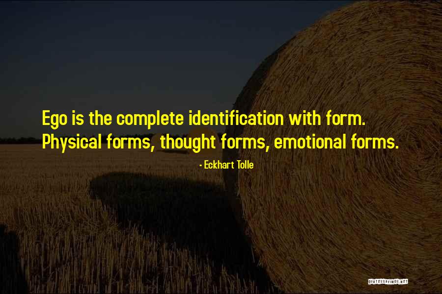 Thought Identification Quotes By Eckhart Tolle Thought Identification Quotes By Eckhart Tolle