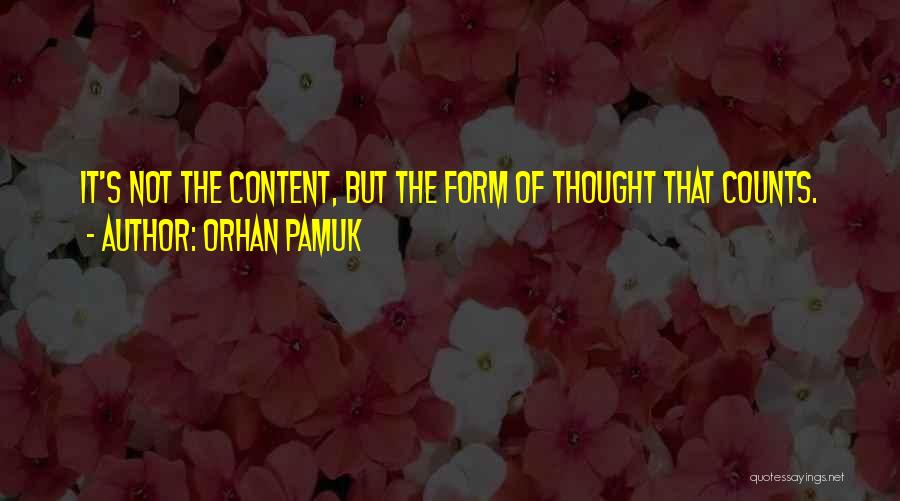 Thought That Counts Quotes By Orhan Pamuk