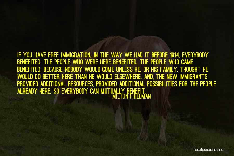 Thought We Were Family Quotes By Milton Friedman