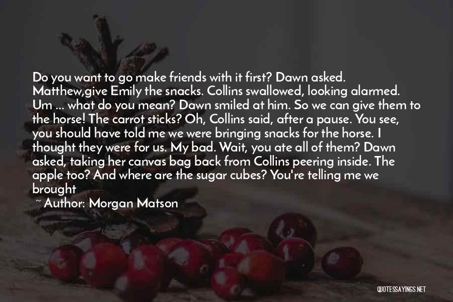 Thought You Were Friends Quotes By Morgan Matson