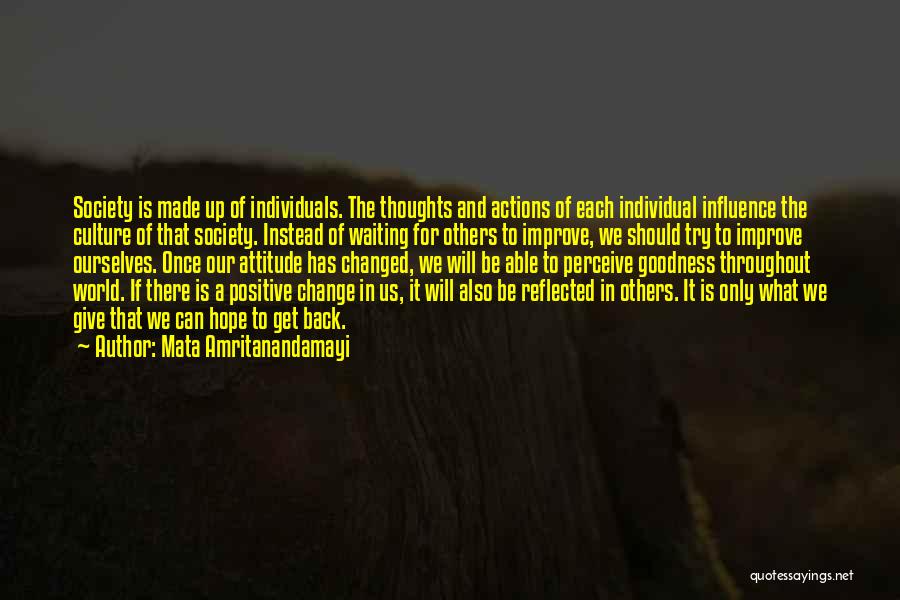 Thoughts And Actions Quotes By Mata Amritanandamayi