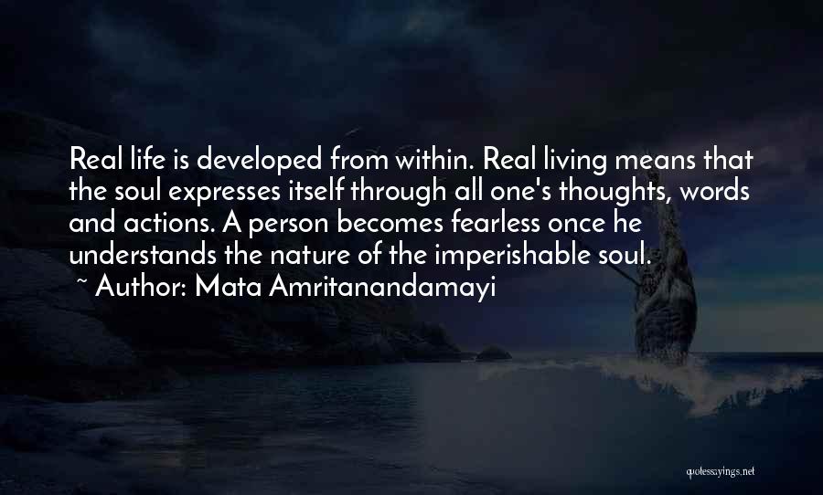 Thoughts And Actions Quotes By Mata Amritanandamayi