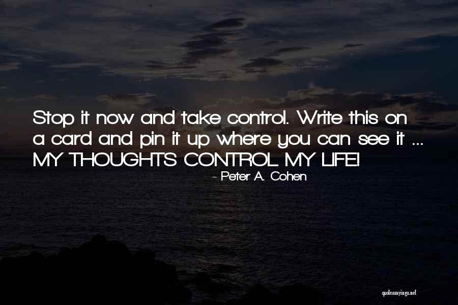 Thoughts On Writing Quotes By Peter A. Cohen Thoughts On Writing Quotes By Peter A. Cohen