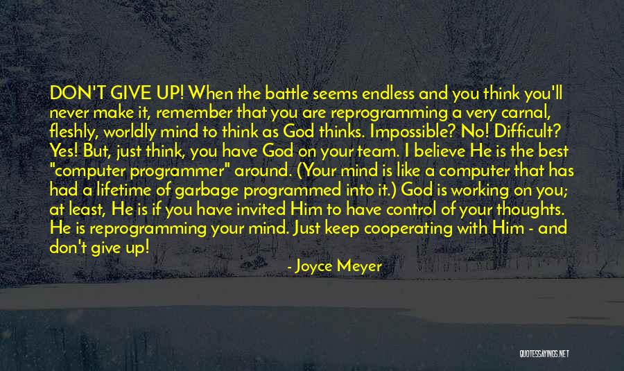 Thoughts The Battle Quotes By Joyce Meyer Thoughts The Battle Quotes By Joyce Meyer