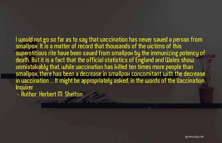 Thousands Words Quotes By Herbert M. Shelton