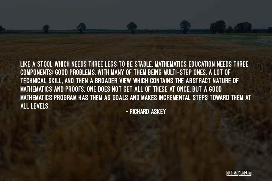 Three Legs Quotes By Richard Askey Three Legs Quotes By Richard Askey
