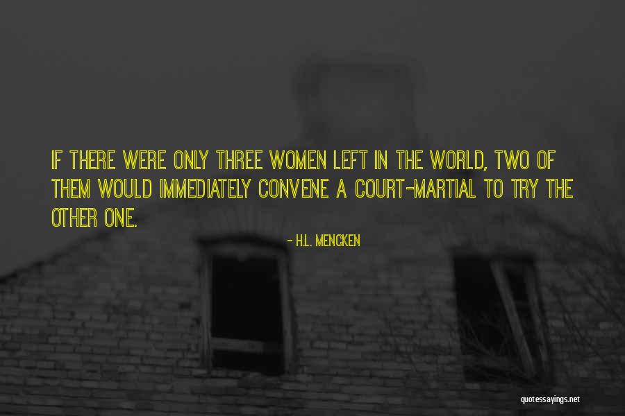 Three Women Quotes By H.L. Mencken