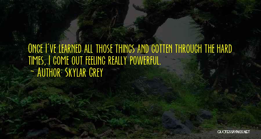 Through Hard Times Quotes By Skylar Grey