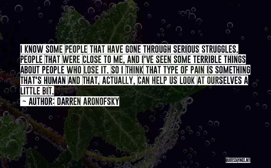 Through My Struggles Quotes By Darren Aronofsky