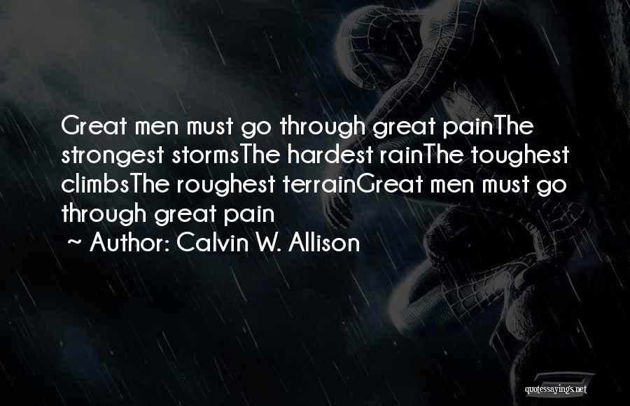 Through The Storms Quotes By Calvin W. Allison