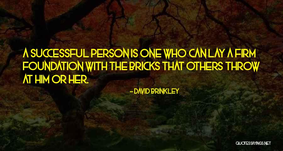Throw Bricks Quotes By David Brinkley Throw Bricks Quotes By David Brinkley