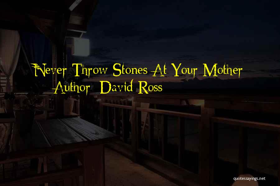 Throw Stones Quotes By David Ross