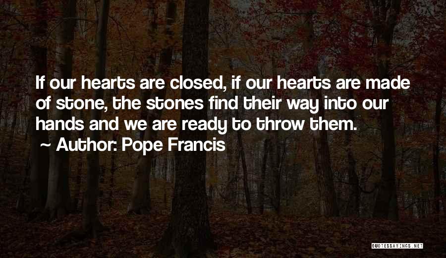 Throw Stones Quotes By Pope Francis