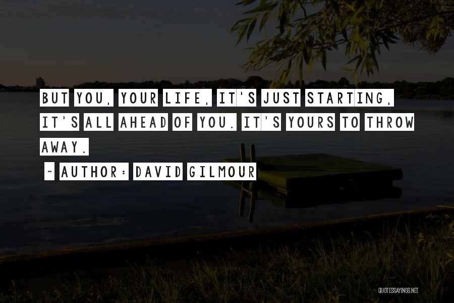 Throw Your Life Away Quotes By David Gilmour