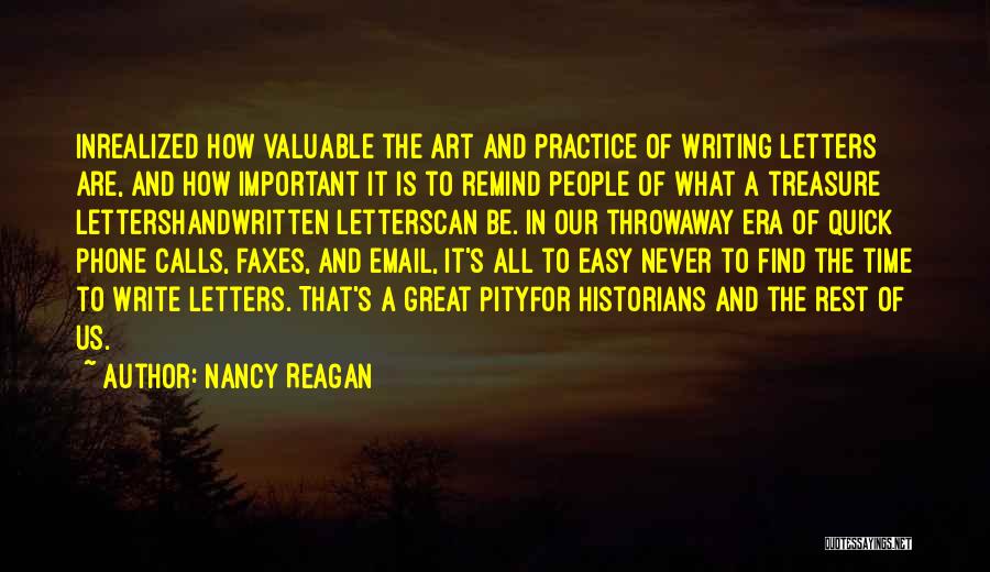 Throwaway Quotes By Nancy Reagan