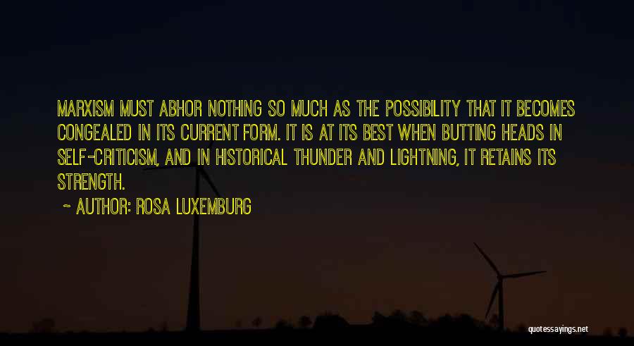 Thunder And Lightning Quotes By Rosa Luxemburg