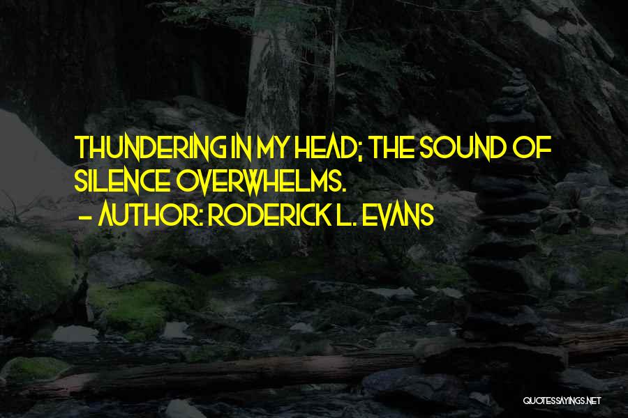 Thundering Sound Quotes By Roderick L. Evans