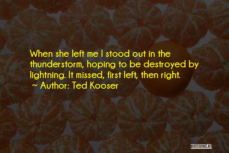 Thunderstorm Quotes By Ted Kooser