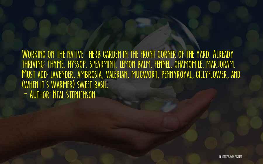 Thyme Quotes By Neal Stephenson