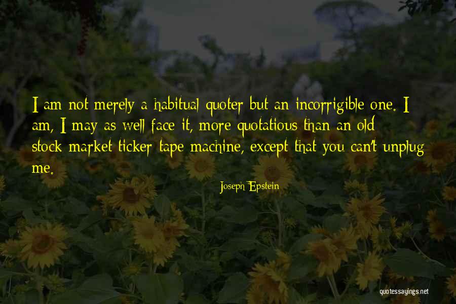 Ticker Tape Stock Quotes By Joseph Epstein