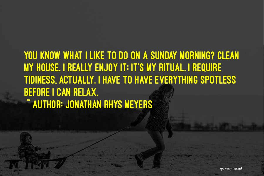 Tidiness Quotes By Jonathan Rhys Meyers