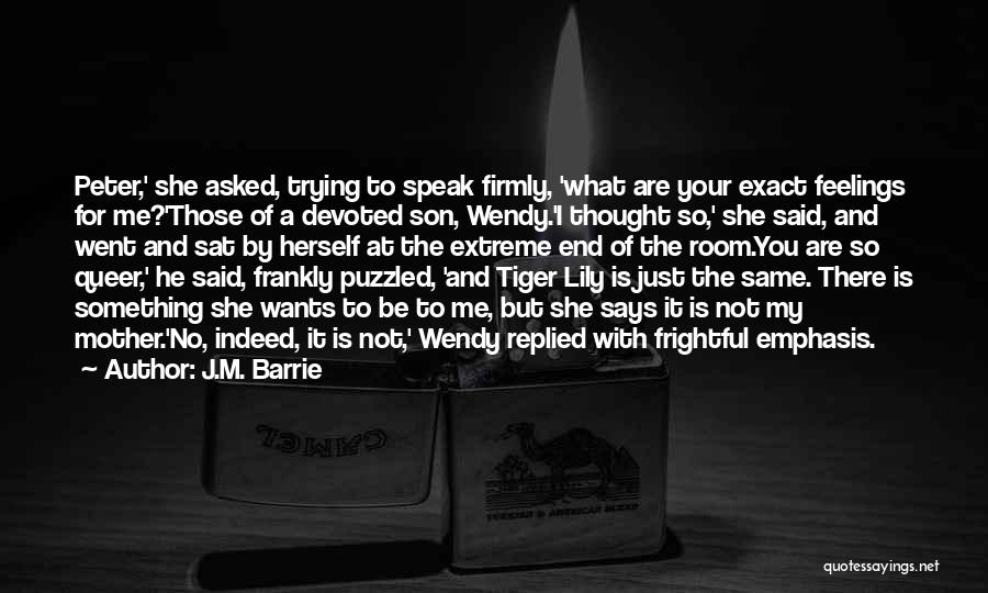 Tiger Lily Love Quotes By J.M. Barrie